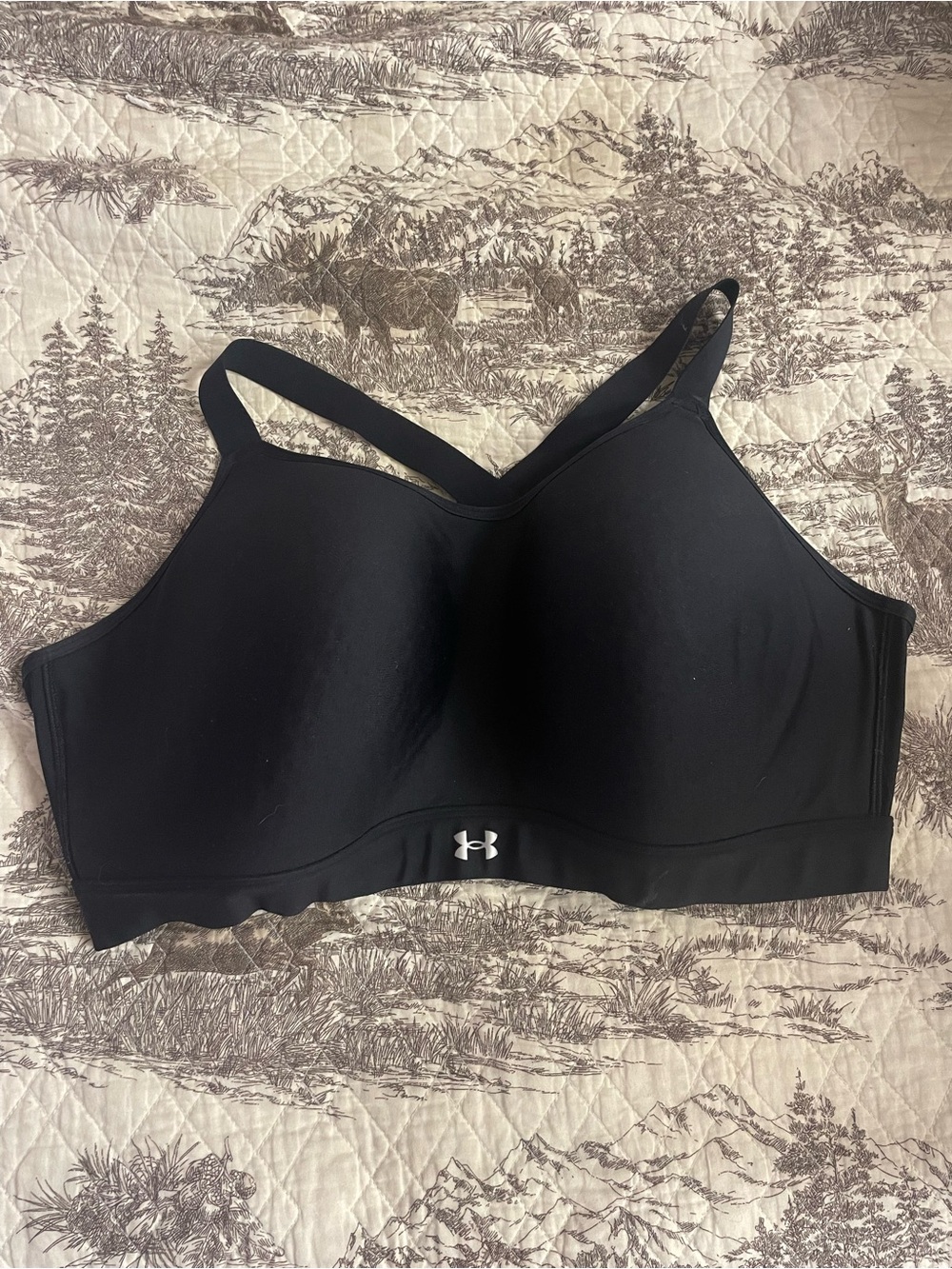 Plus size Under Armour Black Wireless Molded-Cup Sports Bra